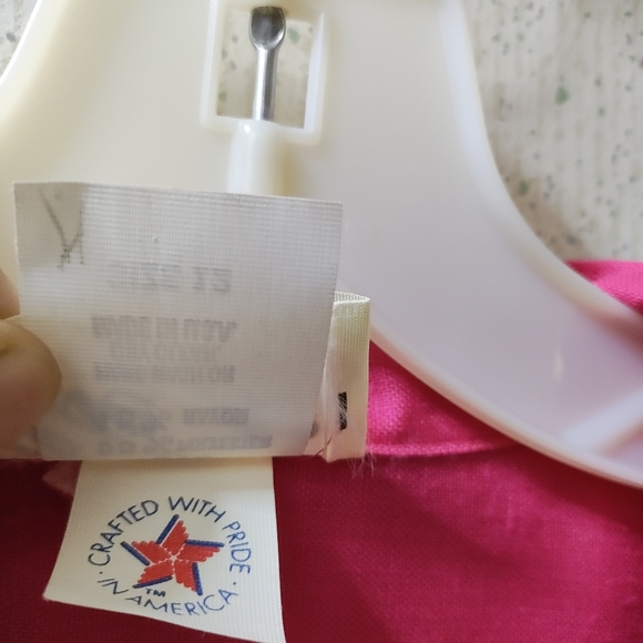 Vintage lese M. Maxi Length Dress 12 Hot Pink 80s Barbie Core Buttons Clean USA - Picture 4 of 10